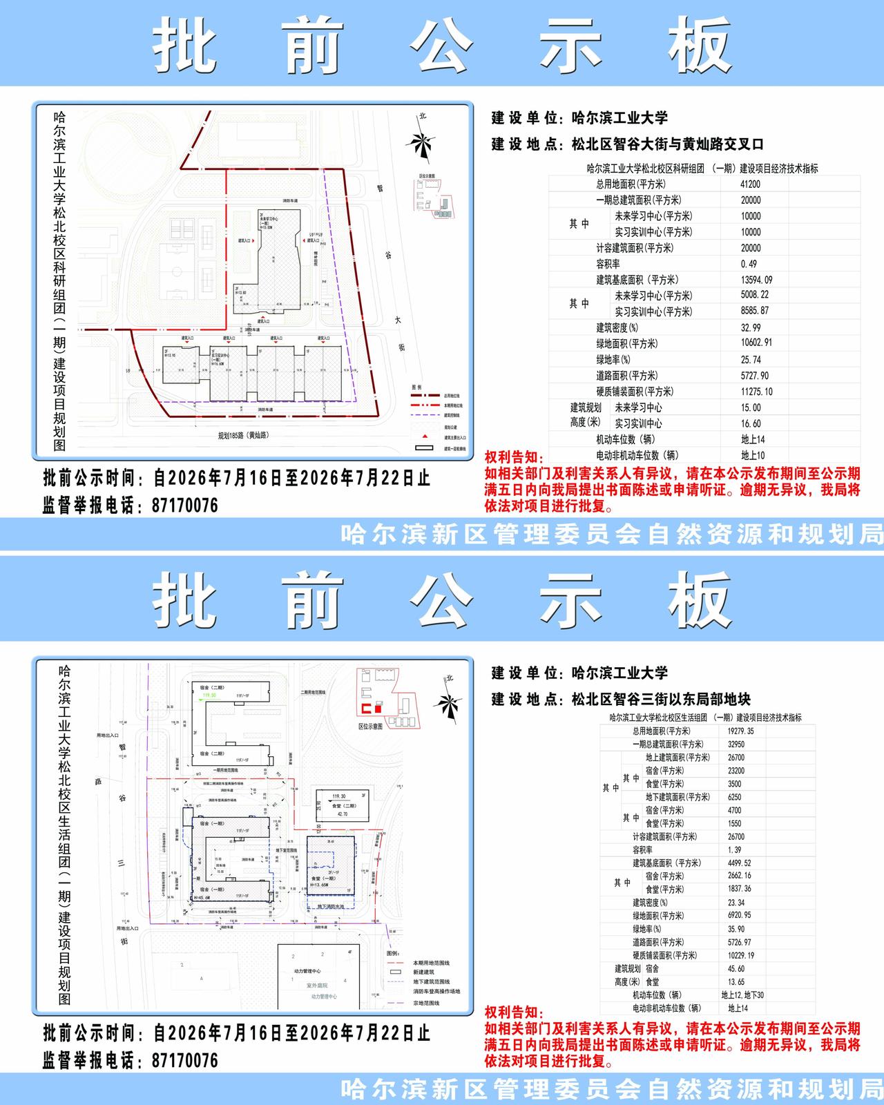 闲来无事看到哈尔滨工业大学松北校区科研组团与生活组团提前公示板后我的内心是深有感