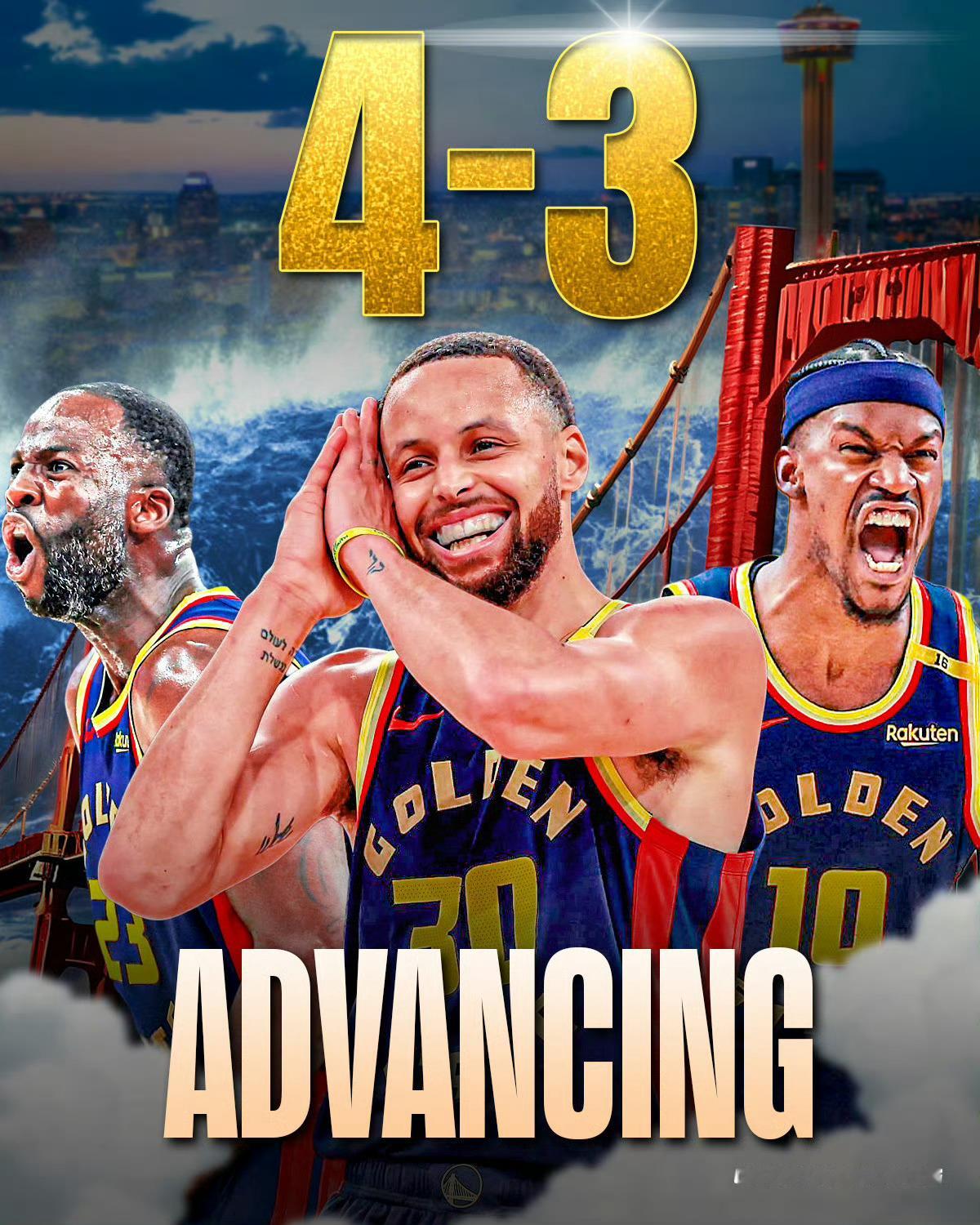 库里晚安 恭喜我勇进二轮🏀 ​​​