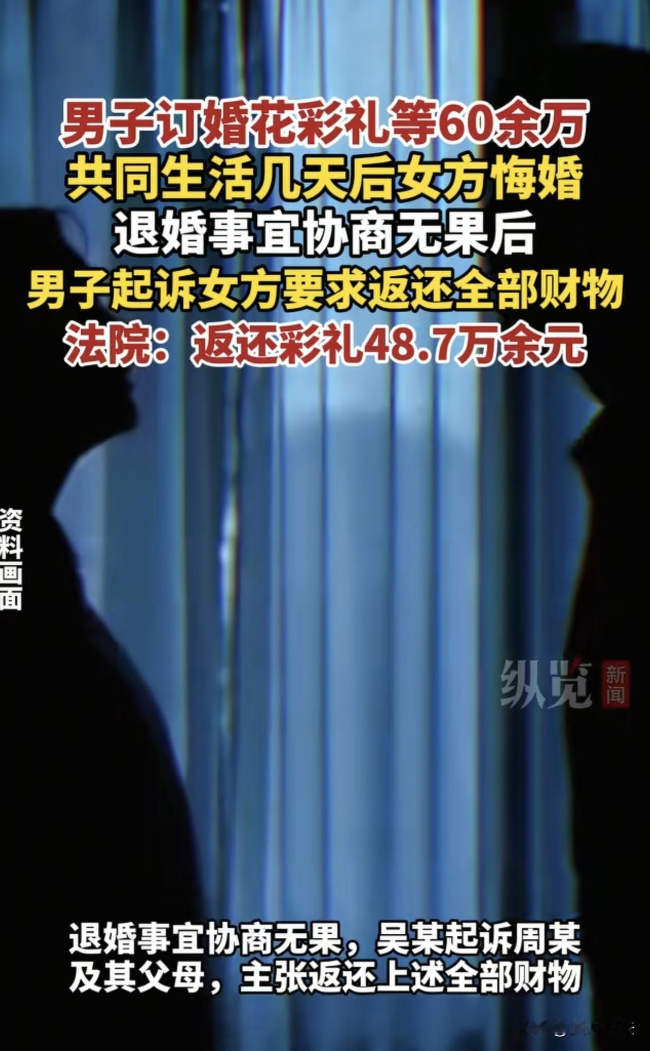 “这钱也太好挣了吧！”江西抚州，男子为娶妻向女方支付60多万元彩礼等费用，可两人
