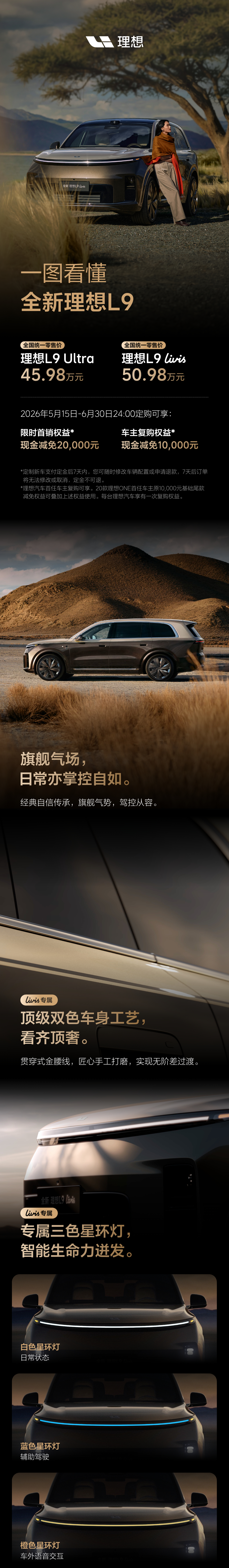 一图看懂全新理想L9，售价45.98万元起 
