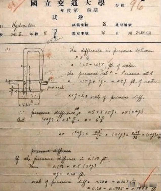 真正“学霸”钱学森的考卷笔迹，严谨，工整，流畅、准确而细致，放在现在，那也是阅卷
