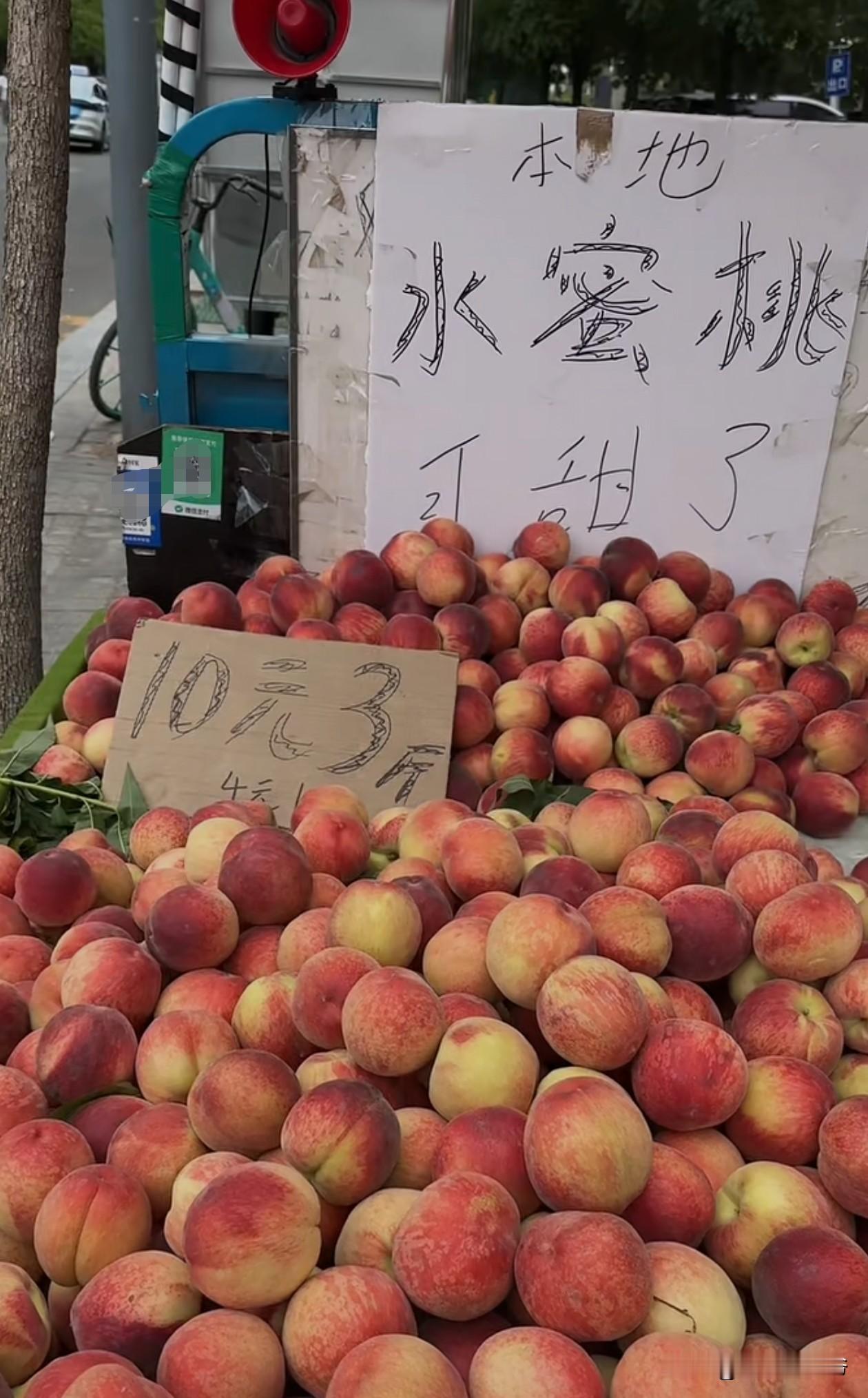 6月18日桃子的批发价2.51元，于是云南率先开启了10元3斤的时代，现在山西也