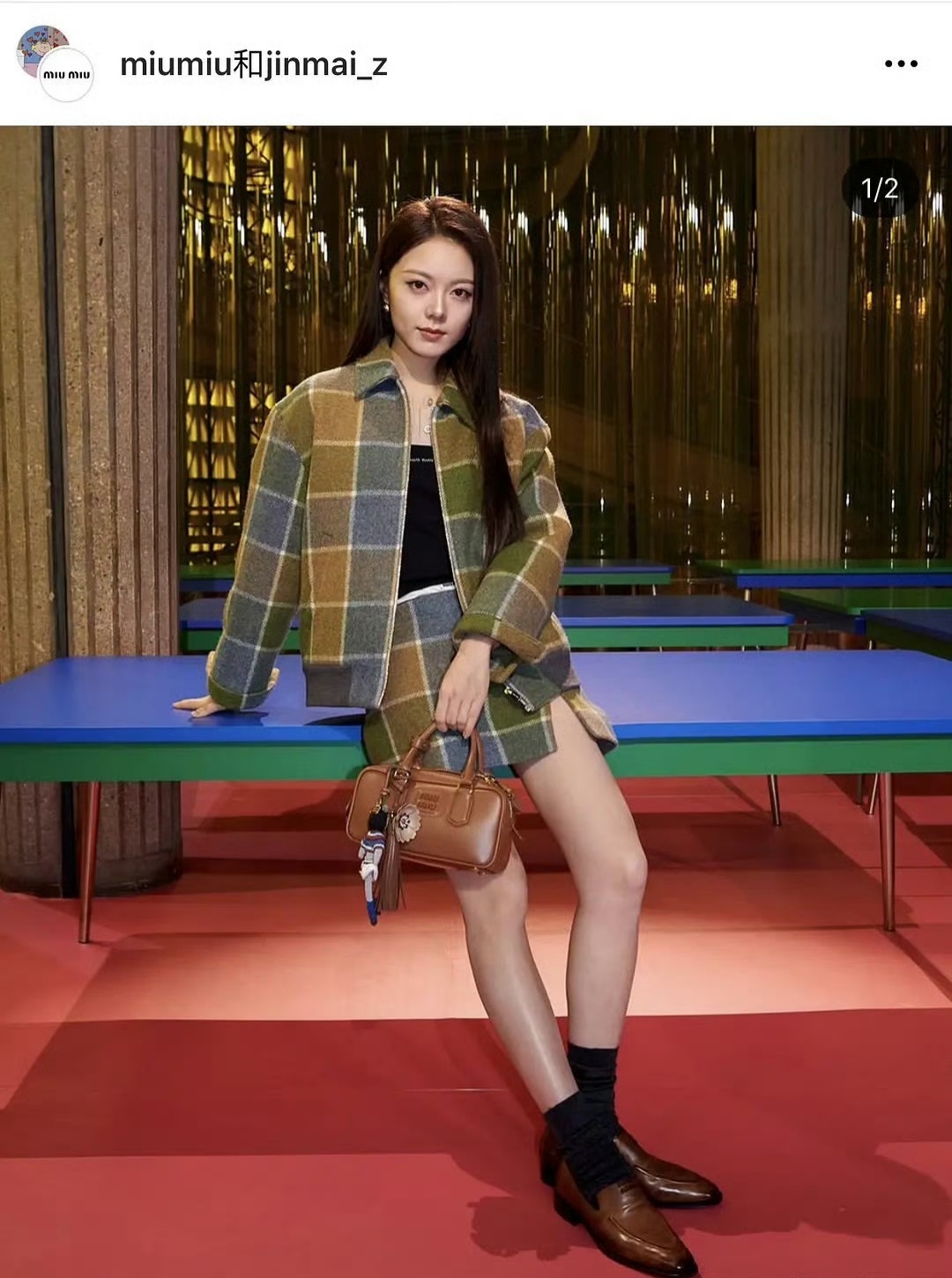赵今麦miumiu第一个单人共创艺人哇恭喜麦麦 ​​​