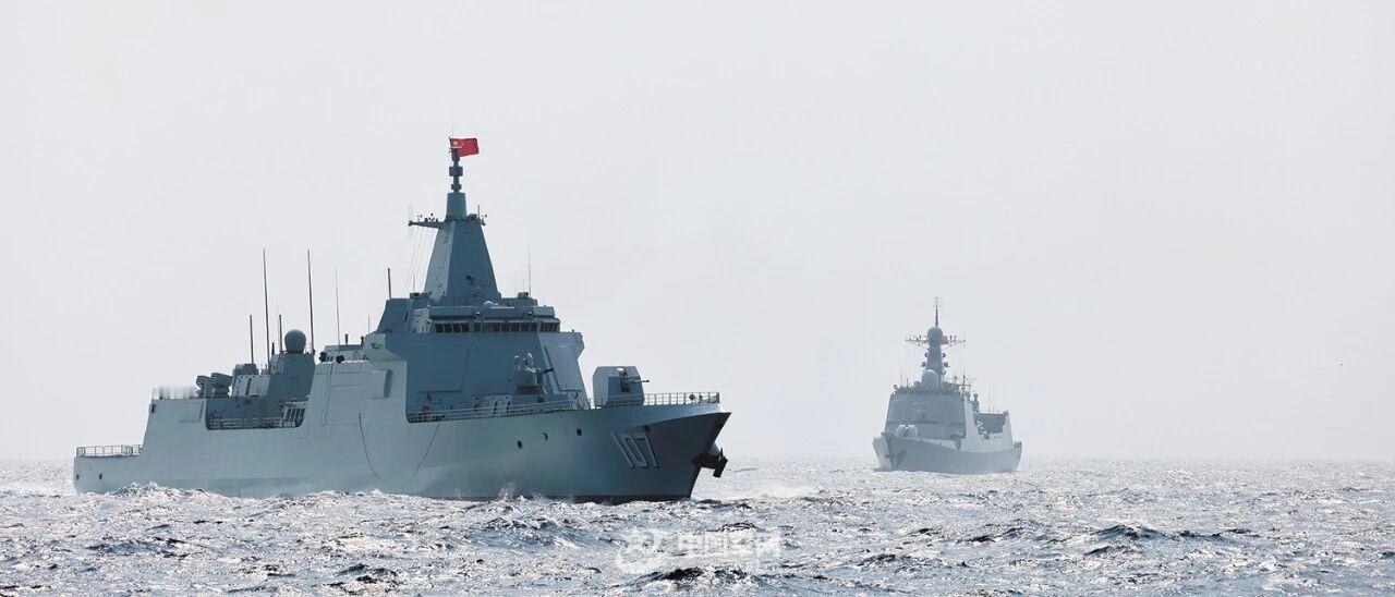 海军某驱逐舰支队海上训练军事[超话] ​​​