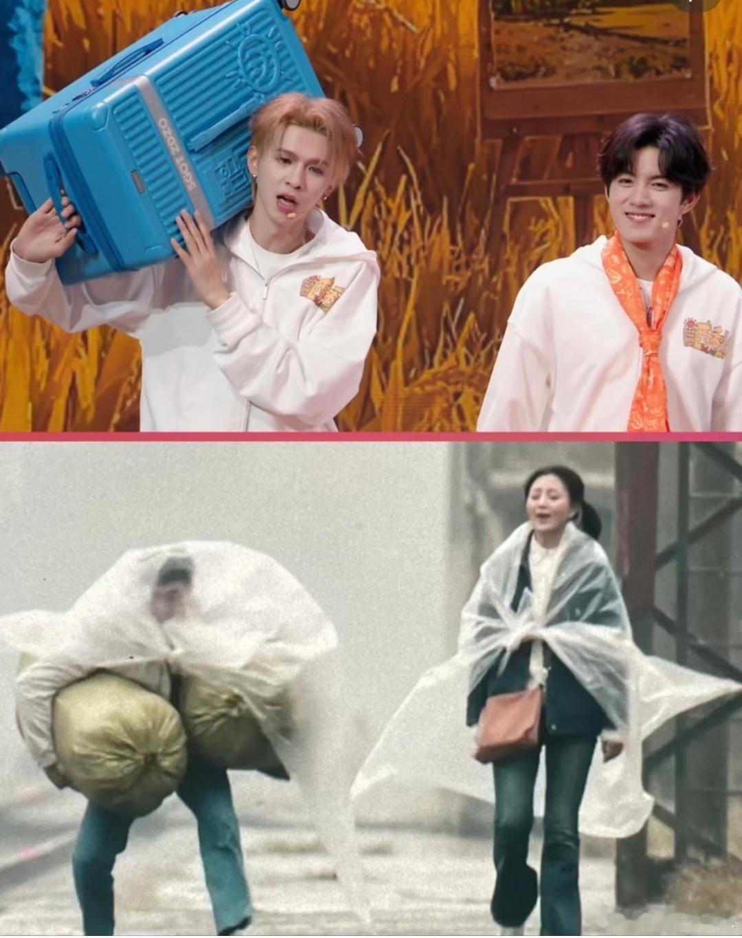 十个勤天[超话] 你猜不到这几个人下一秒会做什么🤣 一博博用丝巾勒自己更好笑，