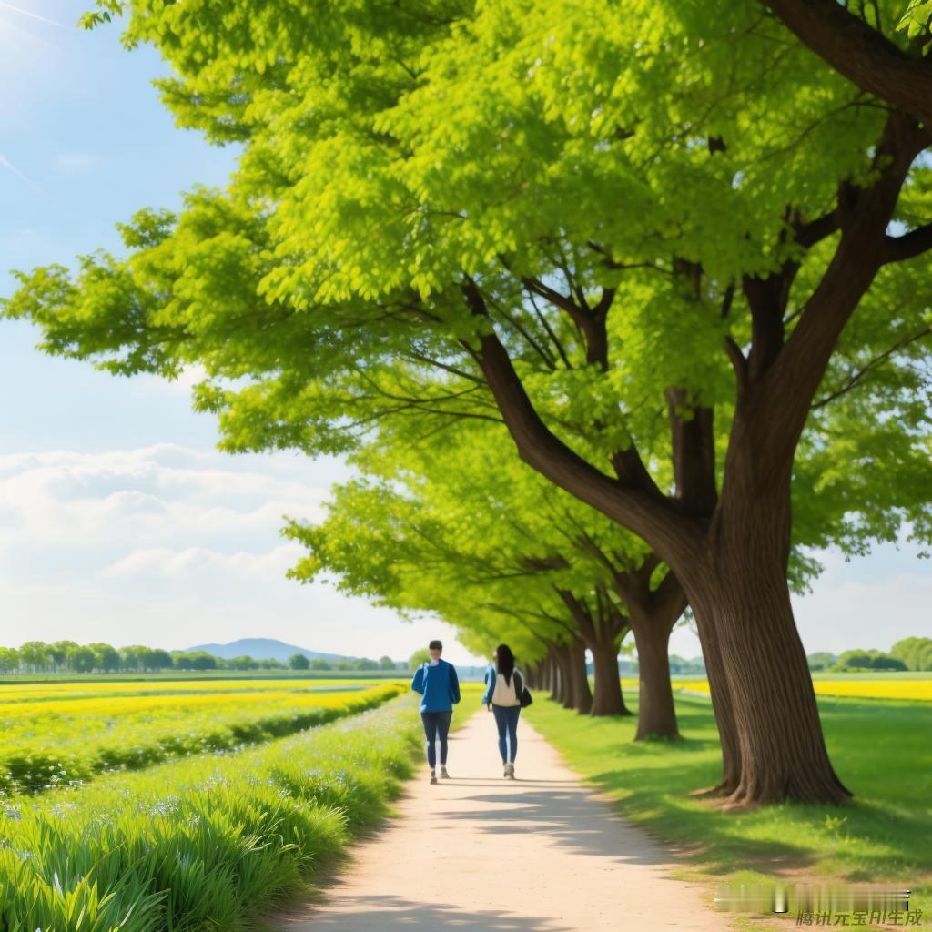 #下联：避暑纳凉好时节#
上联：春风拂面暖阳照