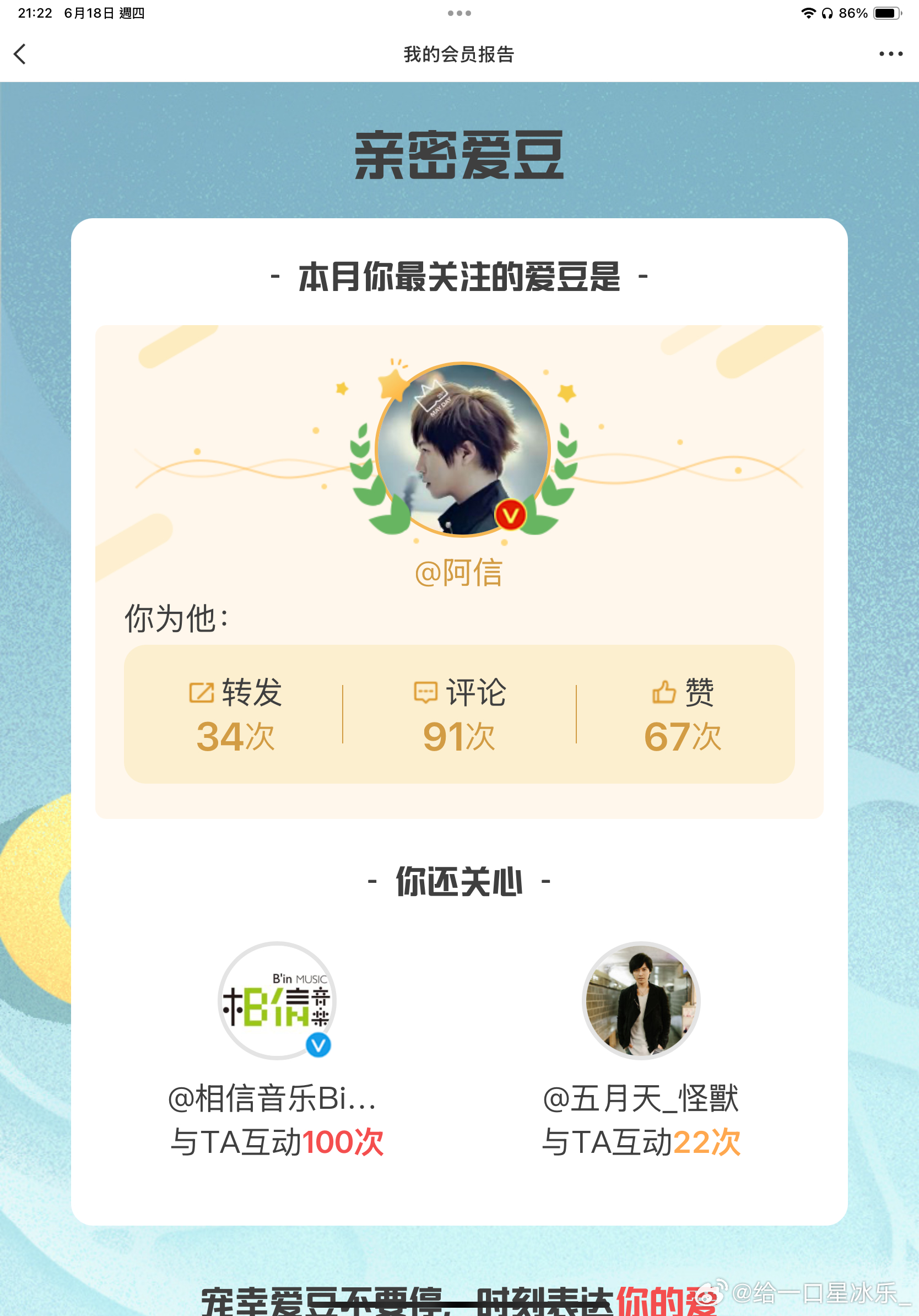 5月份忘发的会员报告