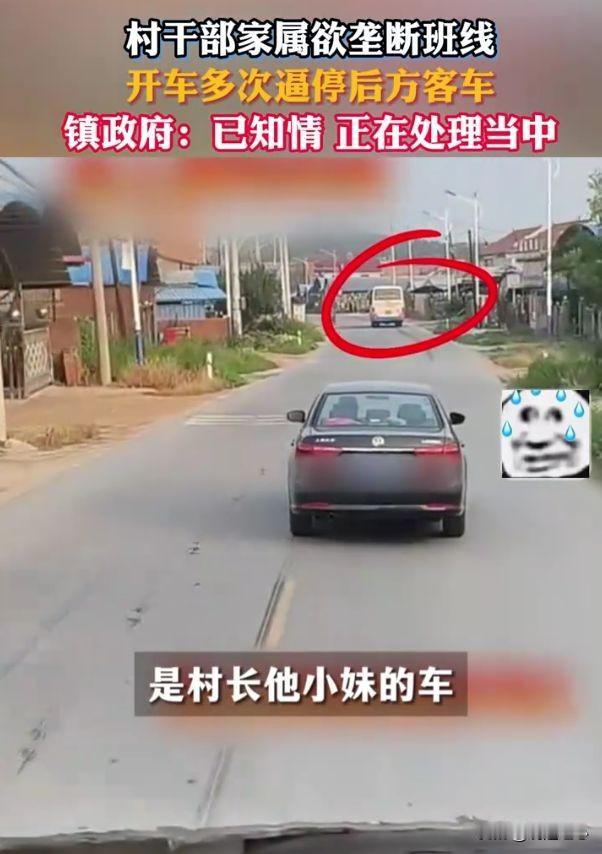 这不就是黑社会行为吗？网友举报村干部家属欲垄断班线，多次逼停后方客车，7月19日