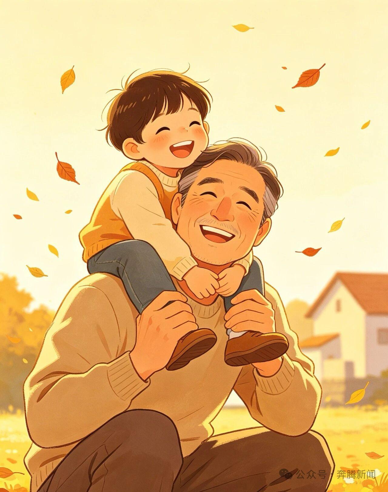 喝火令 · 夏至怀父恩

夏至炎阳敛，槐阴小院幽。石榴燃火映阶头。蝉语乍添新调，