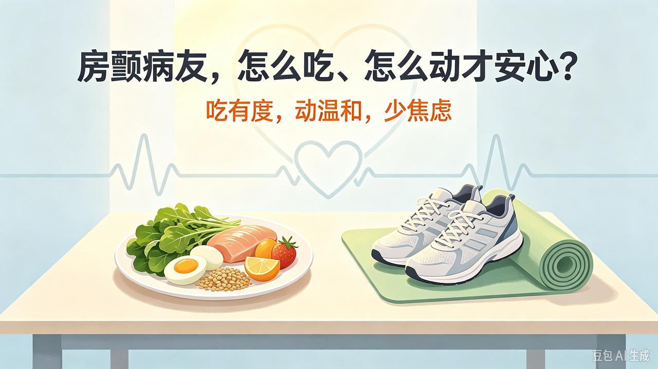 房颤患者：到底该怎么吃、怎么动，才不复发？
 
几乎所有房颤病友，一辈子都在纠结