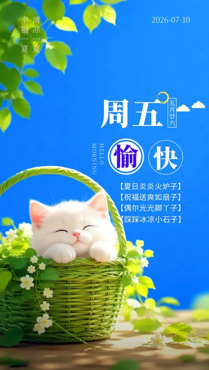 夏晨问安，一塘荷风消解暑热，半窗蝉韵送来清欢。
2026./07.10.
[微风