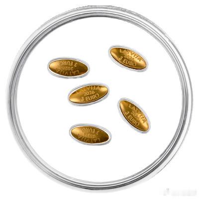 拉脱维亚 - 15欧元 - “金种子” - 金币 - 精制（Proof） - 2