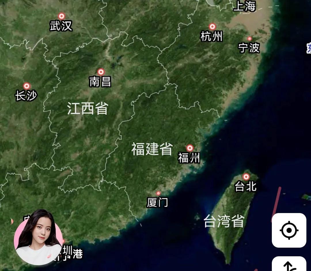 福建省和台湾省加起来也没有江西省大，地图上你们看得出来吗？福建省面积大约12.4