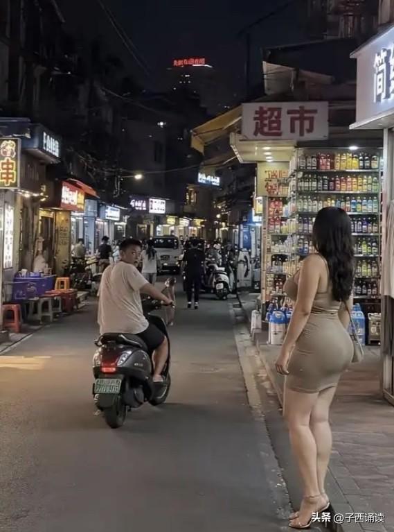 小伙子，别看啦，你这小电驴怎么也拉不动这位大姐大啊！