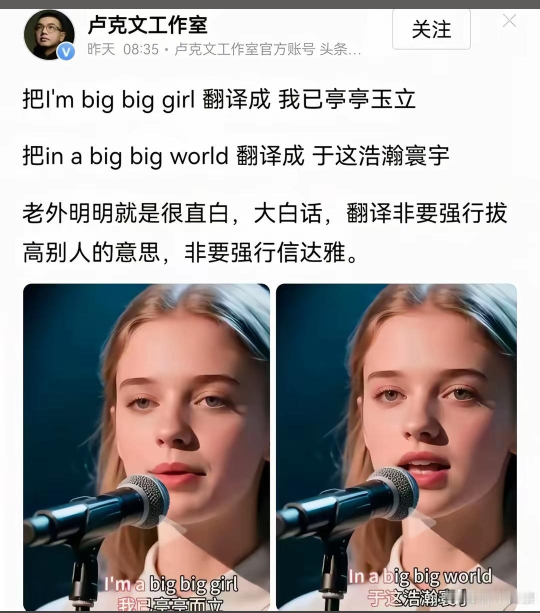 我是俗人，感觉专家信雅达的翻译还不如直白平铺直叙的更让人感动！
直白通俗直译（核