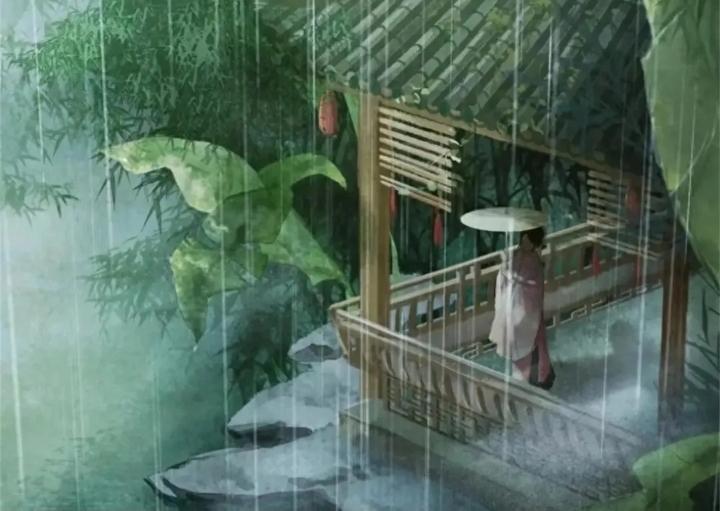 听易安居士说:   断香残酒情怀恶  西风催衬梧桐落   梧桐落   又还秋色 