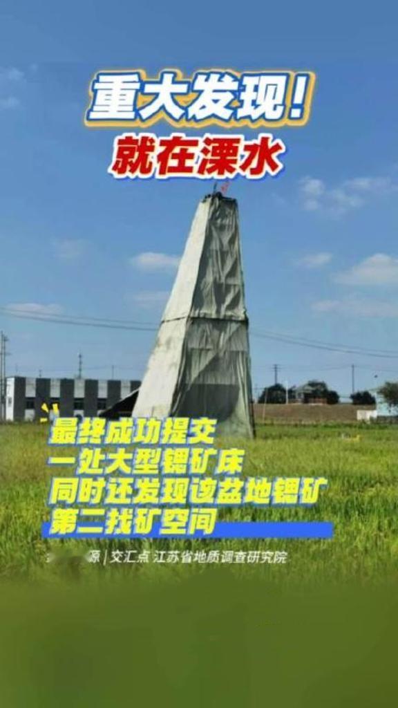 江苏溧水盆地新探获大型锶矿床，资源量达545.55千吨，平均品位48.65%！锶