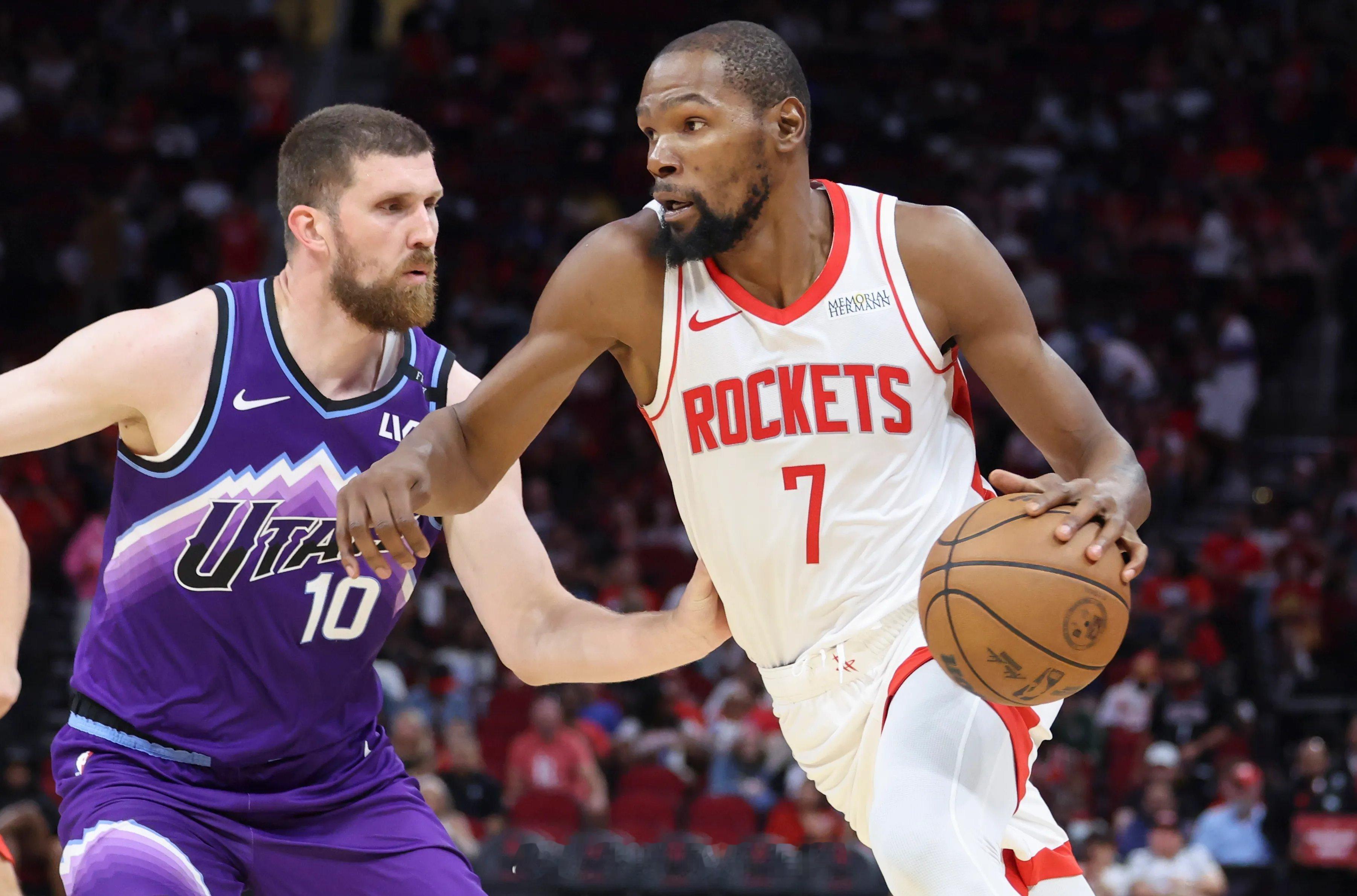 比赛预告：明日凌晨4:00，火箭客场挑战爵士，杜兰特预计回归，火箭能赢吗？有多少