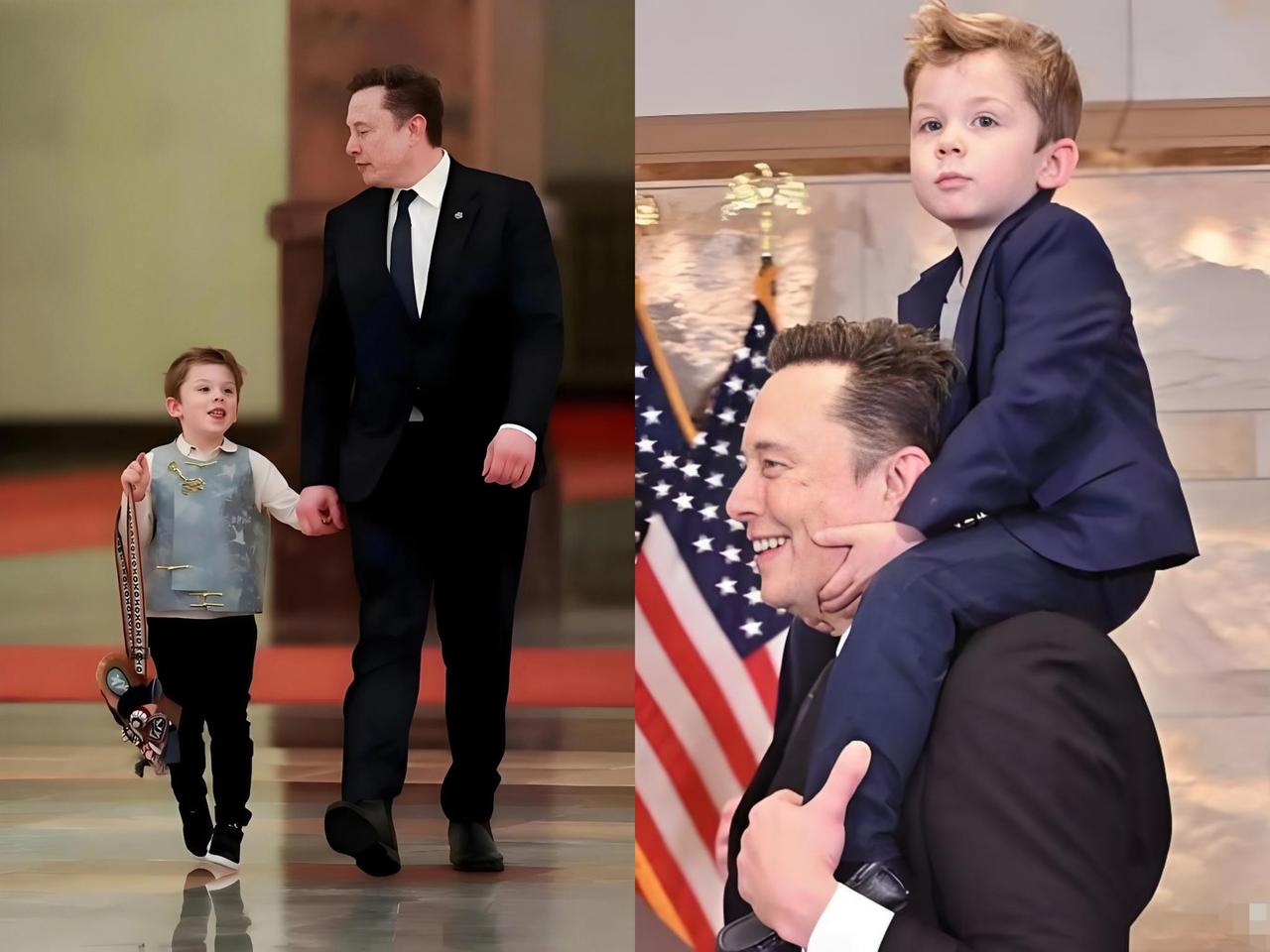 可惜了，马斯克小儿子没长高？
和以前对比，怎么感觉没什么变化？这个年龄不是两年中