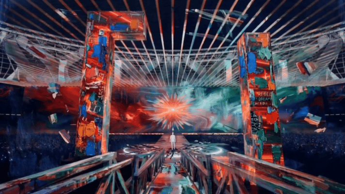 王力宏演唱会内场跑道380米王力宏开的是四面八方台升级版舞台震撼上线，380米跑