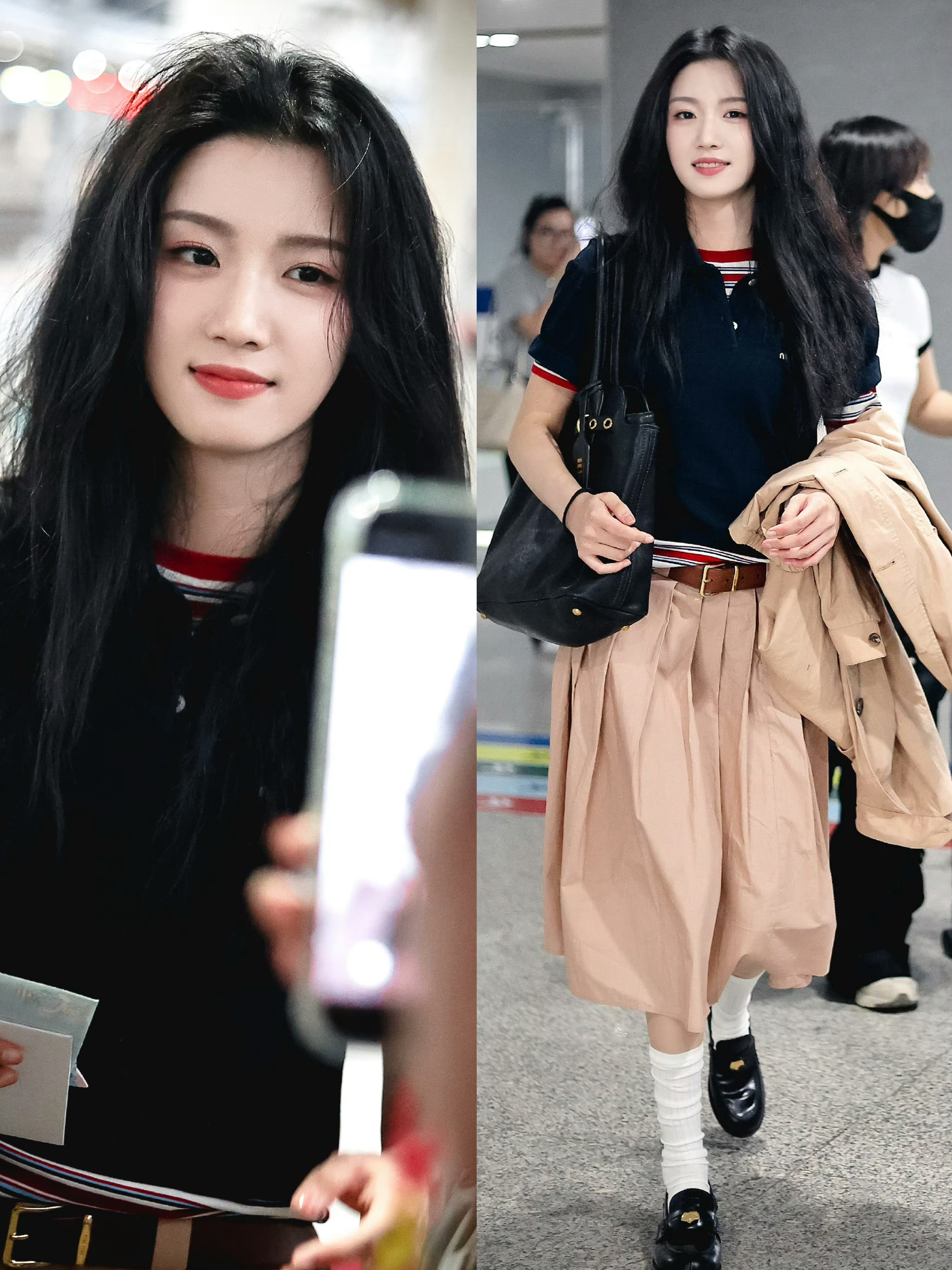 卢昱晓今日出发穿搭～MiuMiu去录制hi6 ​​​