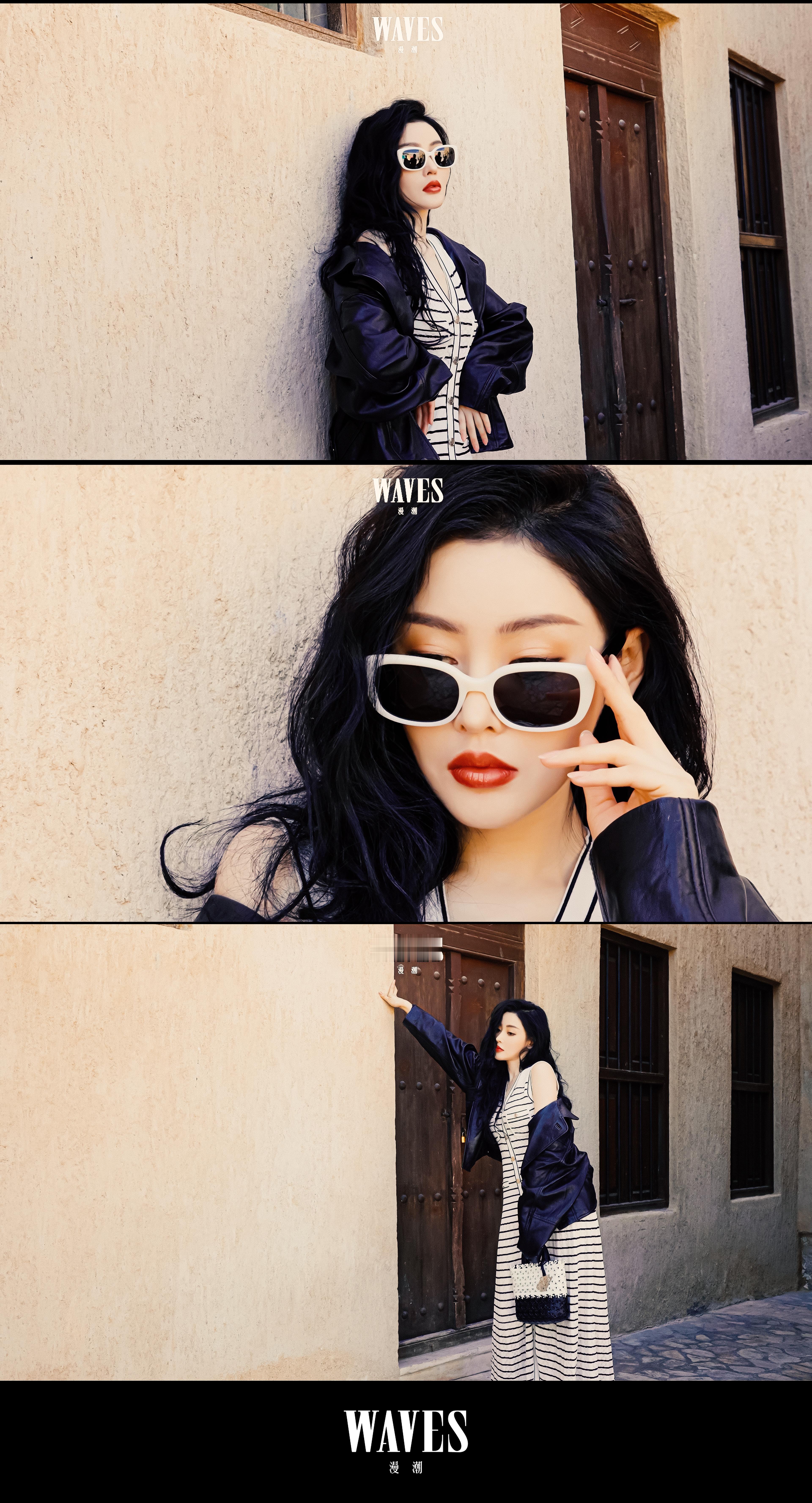 #张天爱[超话]# ▪️ WAVES ｜截修白衬衫➕眼镜 谁懂！？🥹🥵​​​