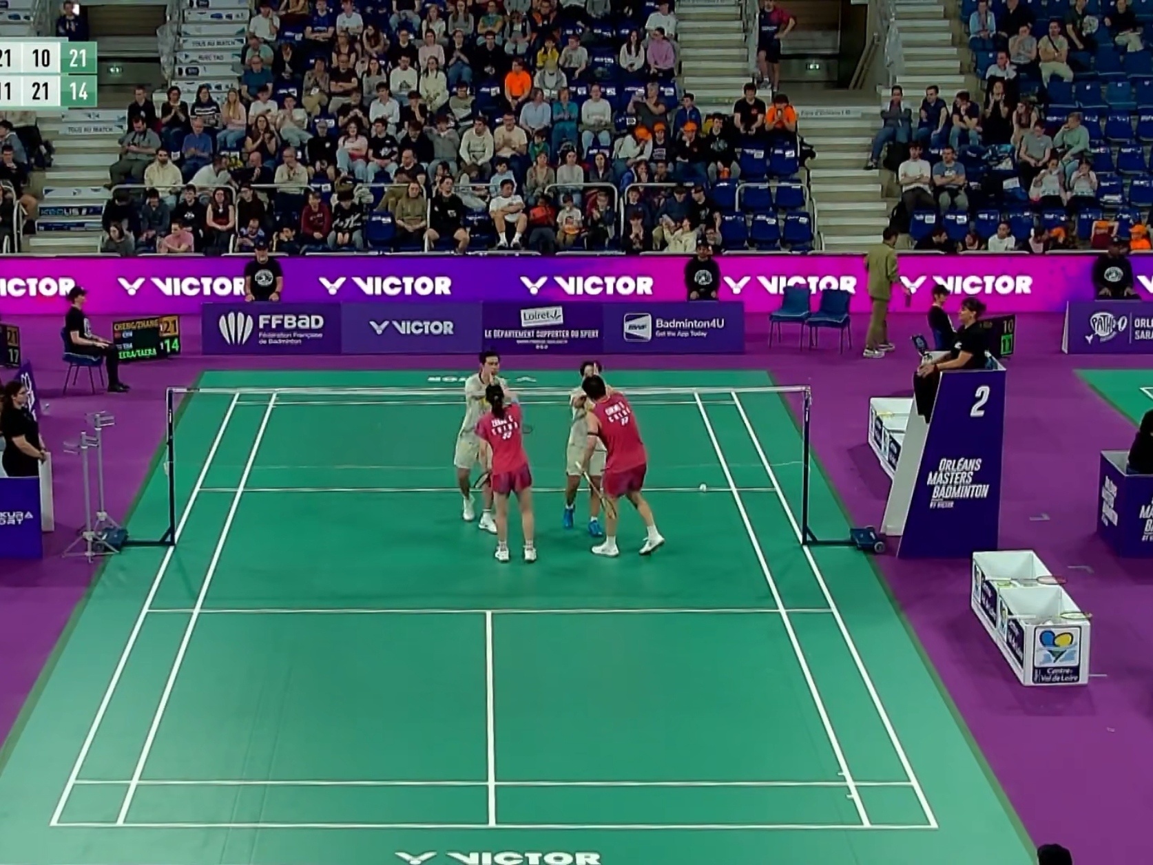 程星/张驰🇨🇳 21-11、10-21、21-14 🇹🇭帕克卡波/沙西丽