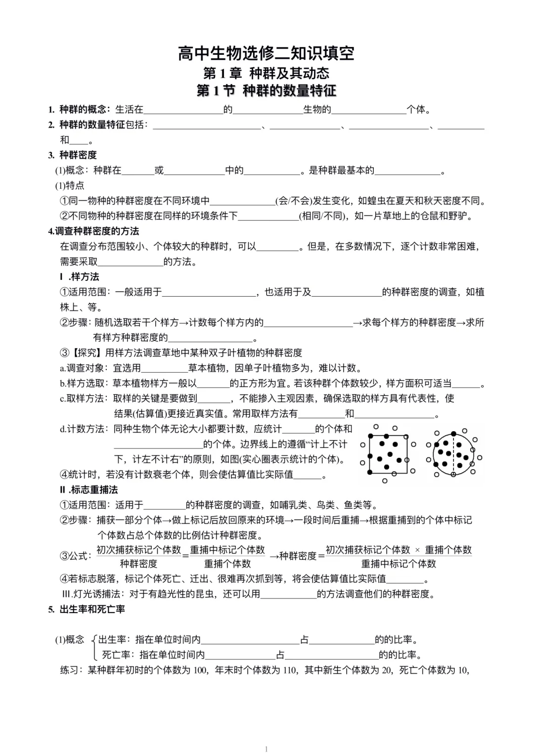 高二生物 | 选修二知识点梳理（填空版）