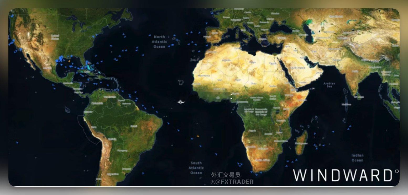 全球原油流向正转向美国墨西哥湾沿岸。Windward数据显示，目前共有172艘原