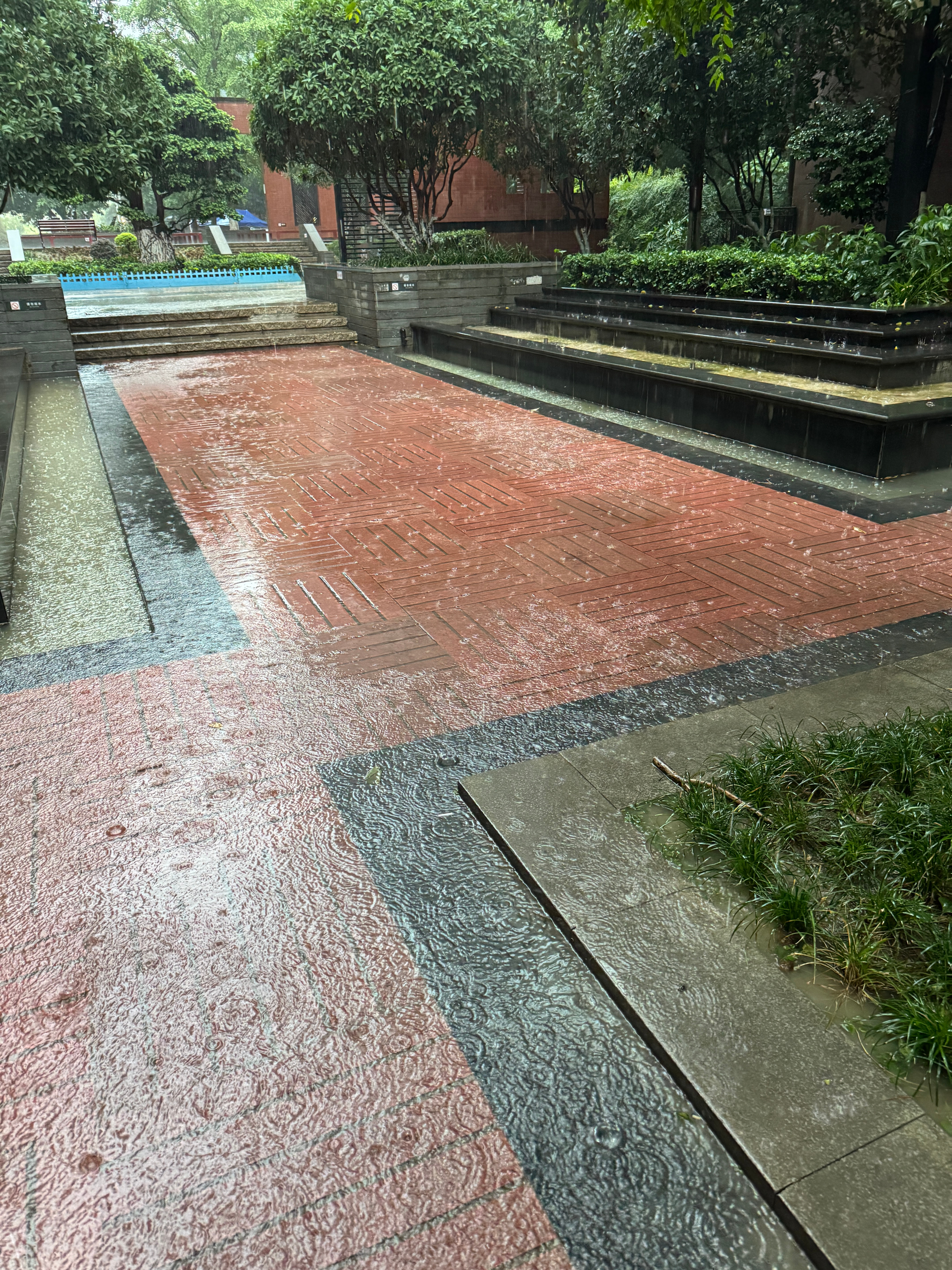 成都暴雨 直接看海。 