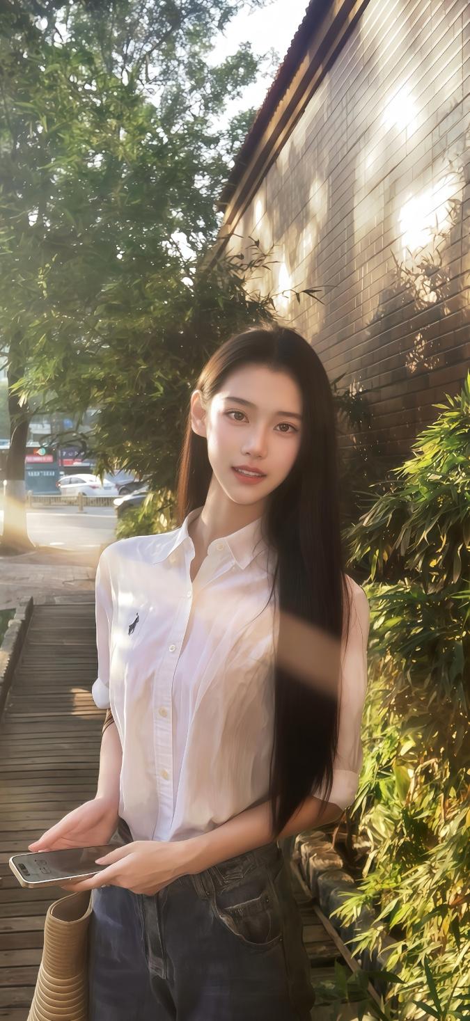 分享一张最近随手拍的照片亭亭玉立落落大方的美女，给罗永浩吧？