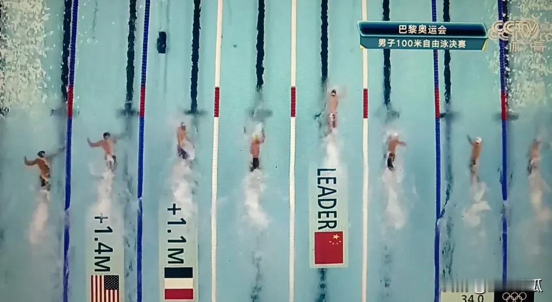 百米飞鱼，中国游泳选手领先对手1秒多，第一枚游泳金牌，经受这么多刁难，成绩如此，