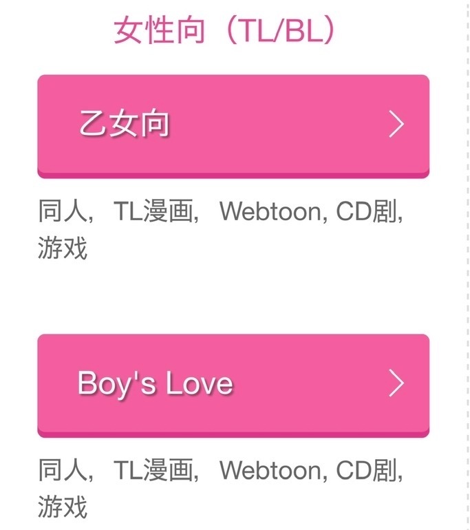dls的女性向内容只分乙女向和BL两个分区，如果把乙女向狭隘理解成必须让玩家完全