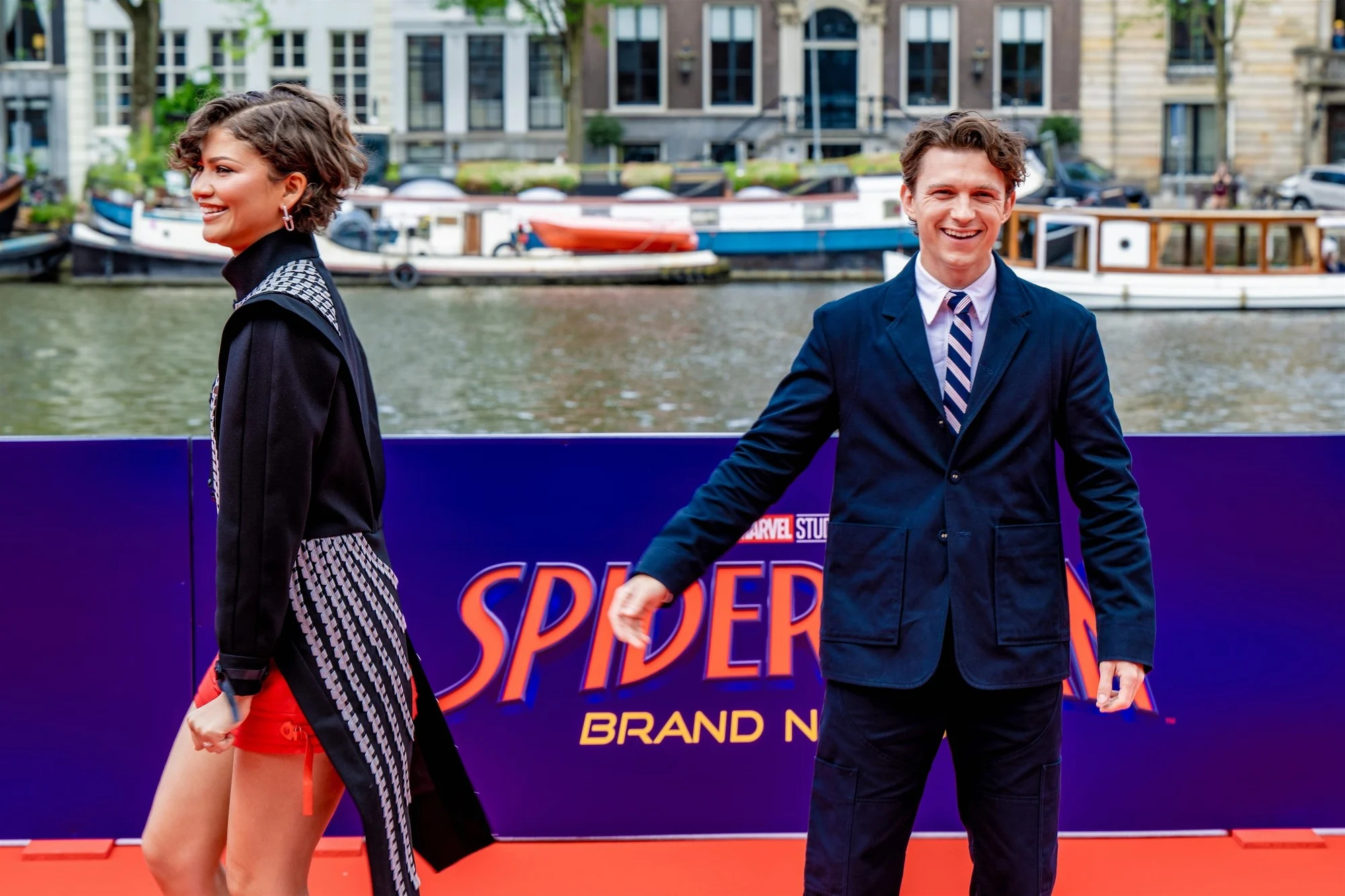 Tom Holland和Zendaya 17日阿姆斯特丹 电影Spider-Ma