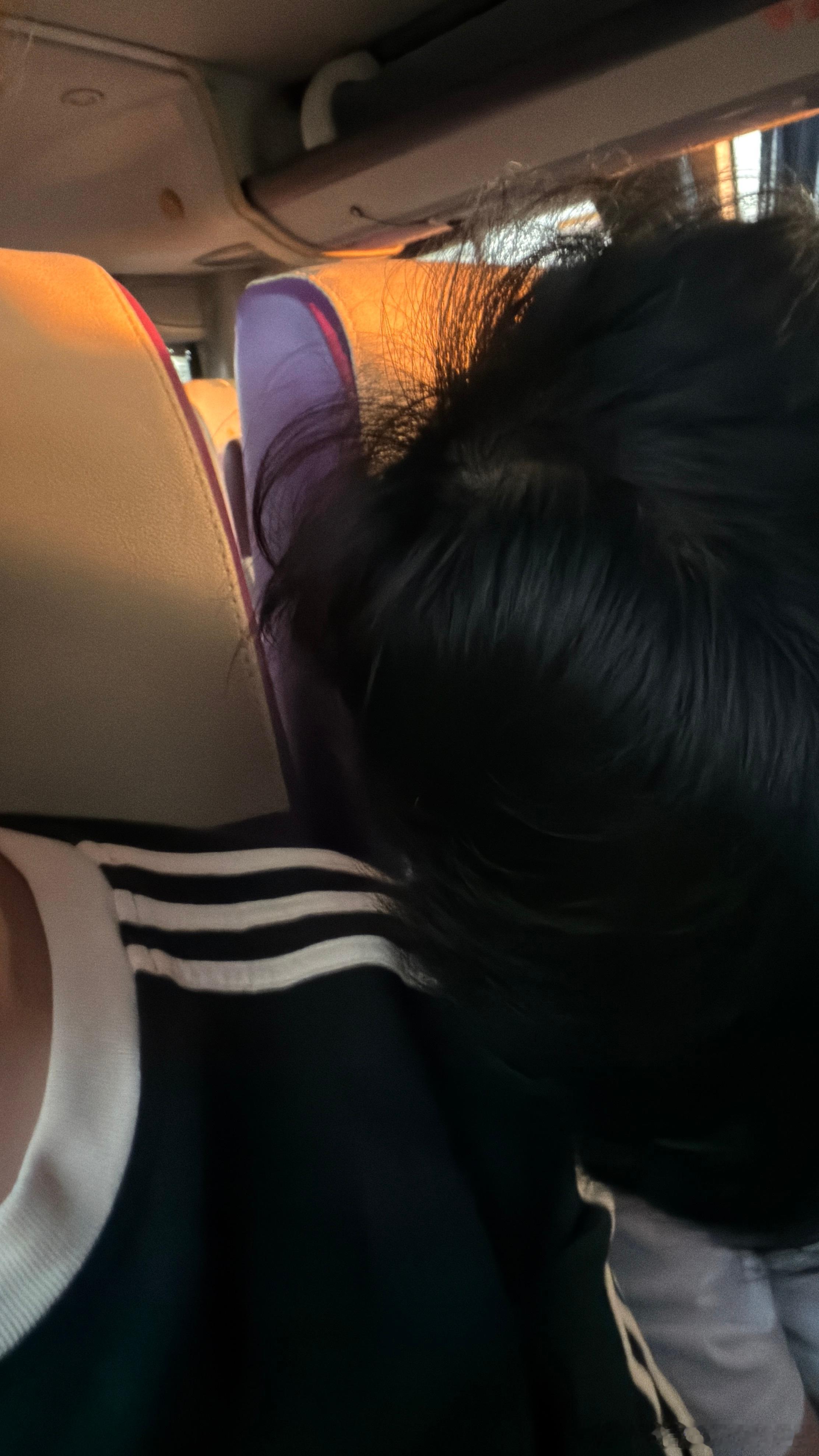 嗯。团建太累帅哥倒我身上睡着了。 