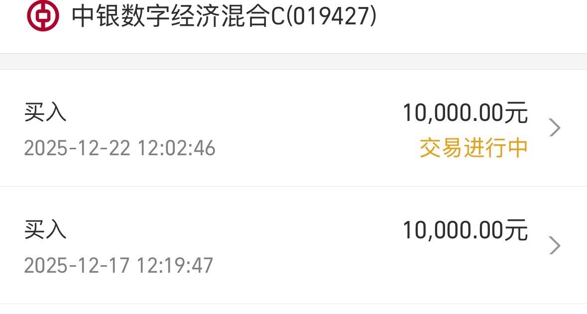 年底，主力加油了，科技板块大涨，挺好的，今天继续加仓中银数字经济混合c 0194