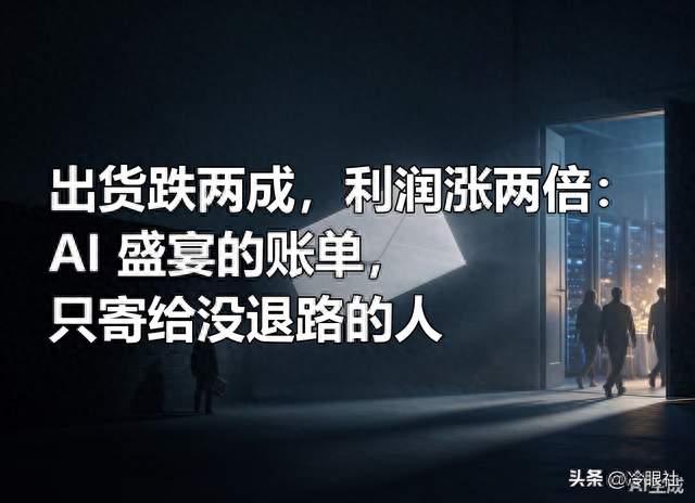 出货跌两成，利润涨两倍：AI 盛宴的账单，只寄给没退路的人