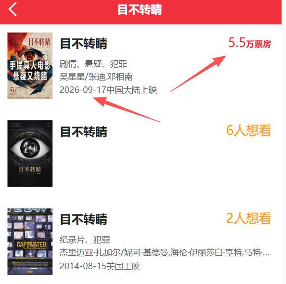 《牛来》的模仿者也上映了，叫《目不转睛》，
看图2，也是一个人手搓的电影。
不过