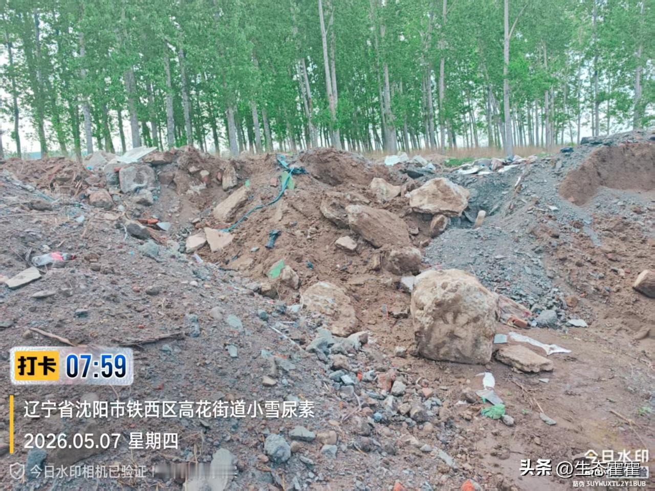 2026年5月7日，志愿者实地巡查辽宁沈阳铁西区高花街道开发道路周边。
 
在道