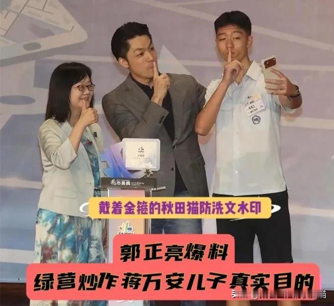 郭正亮爆料：绿营炒作蒋万安大儿子的真正目的，是因为没人会觉得沈伯洋能当选台北市长