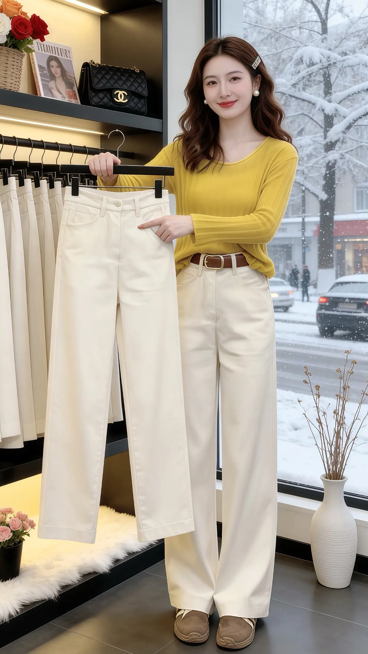 牛仔裤 显高显瘦显腿长 秋冬新款 过年穿什么 休闲搭配