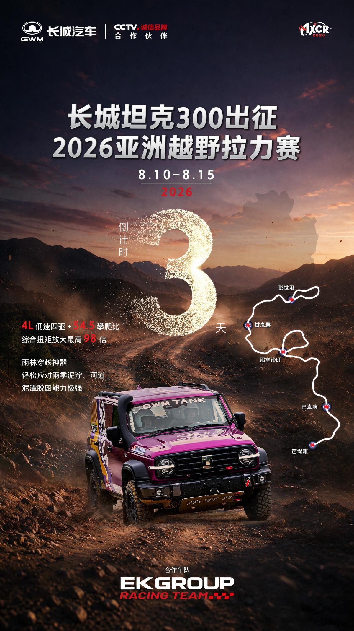 坦克300即将征战2026亚洲越野拉力赛！牛逼👍长城汽车首战亚洲越野拉力赛