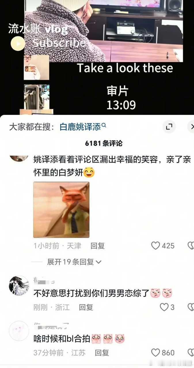 网友已经冲到跑男导演姚译添的评论区里了。其实我觉得白鹿跟谁合拍是她的自由，也没啥