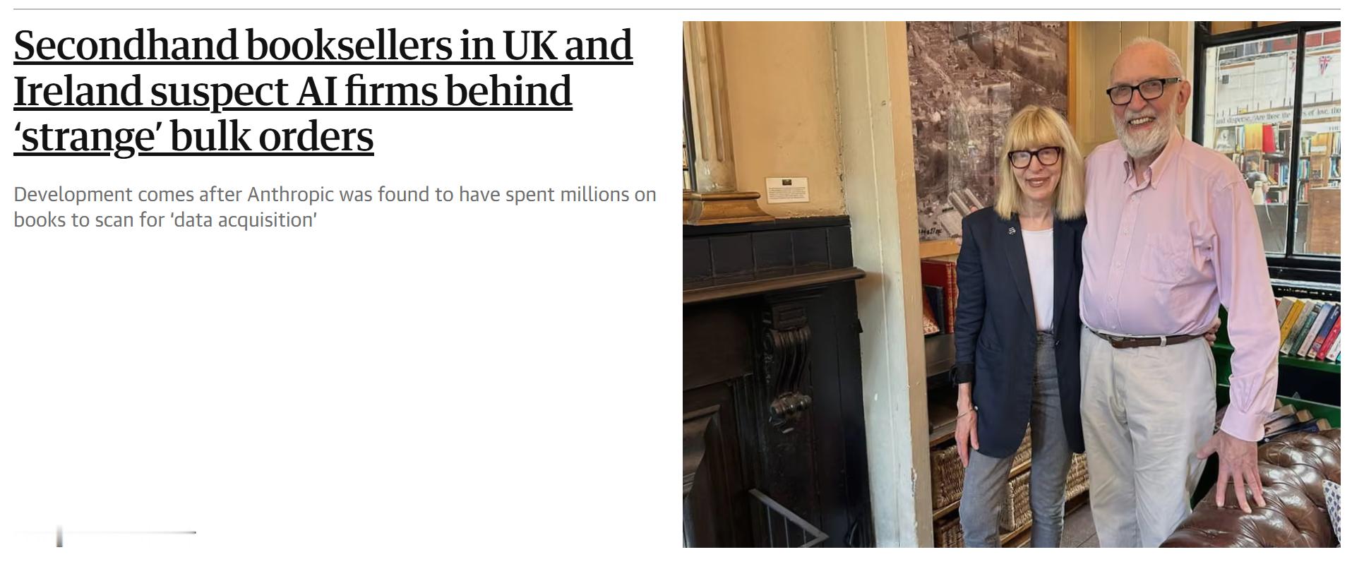英国、爱尔兰、美国、澳大利亚和欧洲的二手书商报告称，近期收到了大量来自神秘买家的