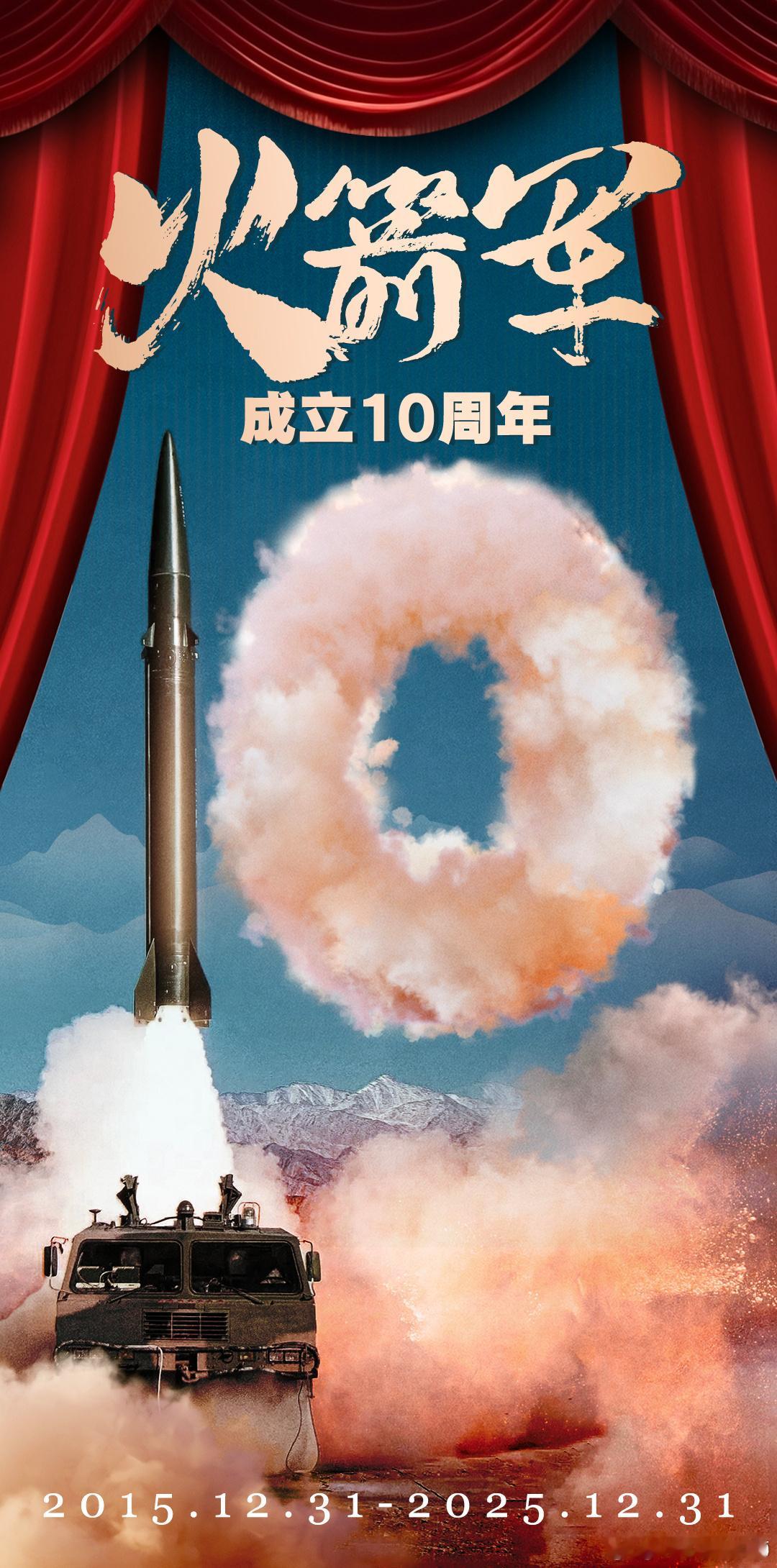 长缨在手铸强军 2015年12月31日，中国人民解放军火箭军正式成立。火箭军成立