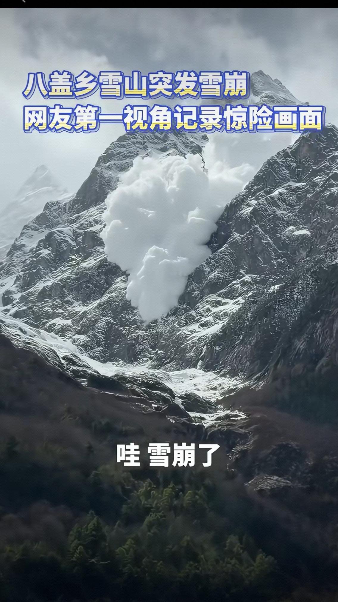 八盖乡雪山突发雪崩！第一视角惊魂实拍：人类在自然面前，渺小得像一粒雪
 
西藏林