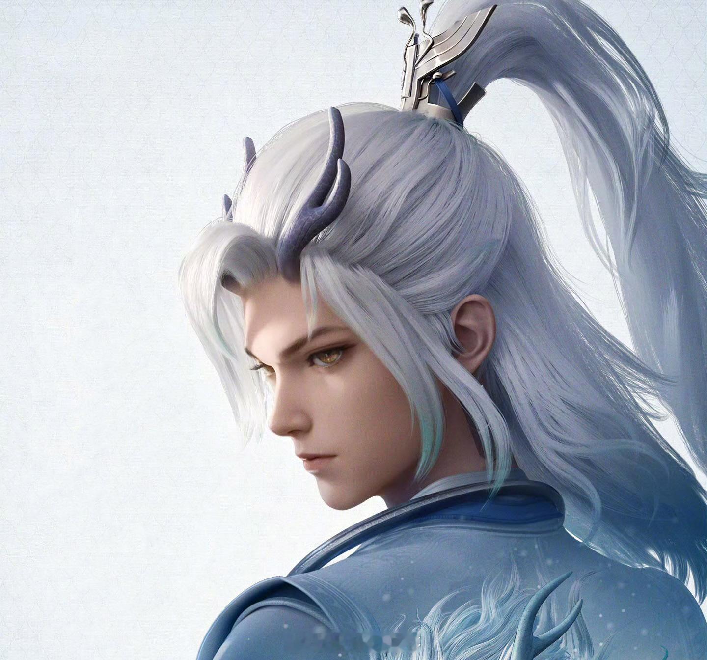 古风银发男神，仙品！简直仙品！#转发接龙开新年##玩家龙年接好运# ​​​#王者
