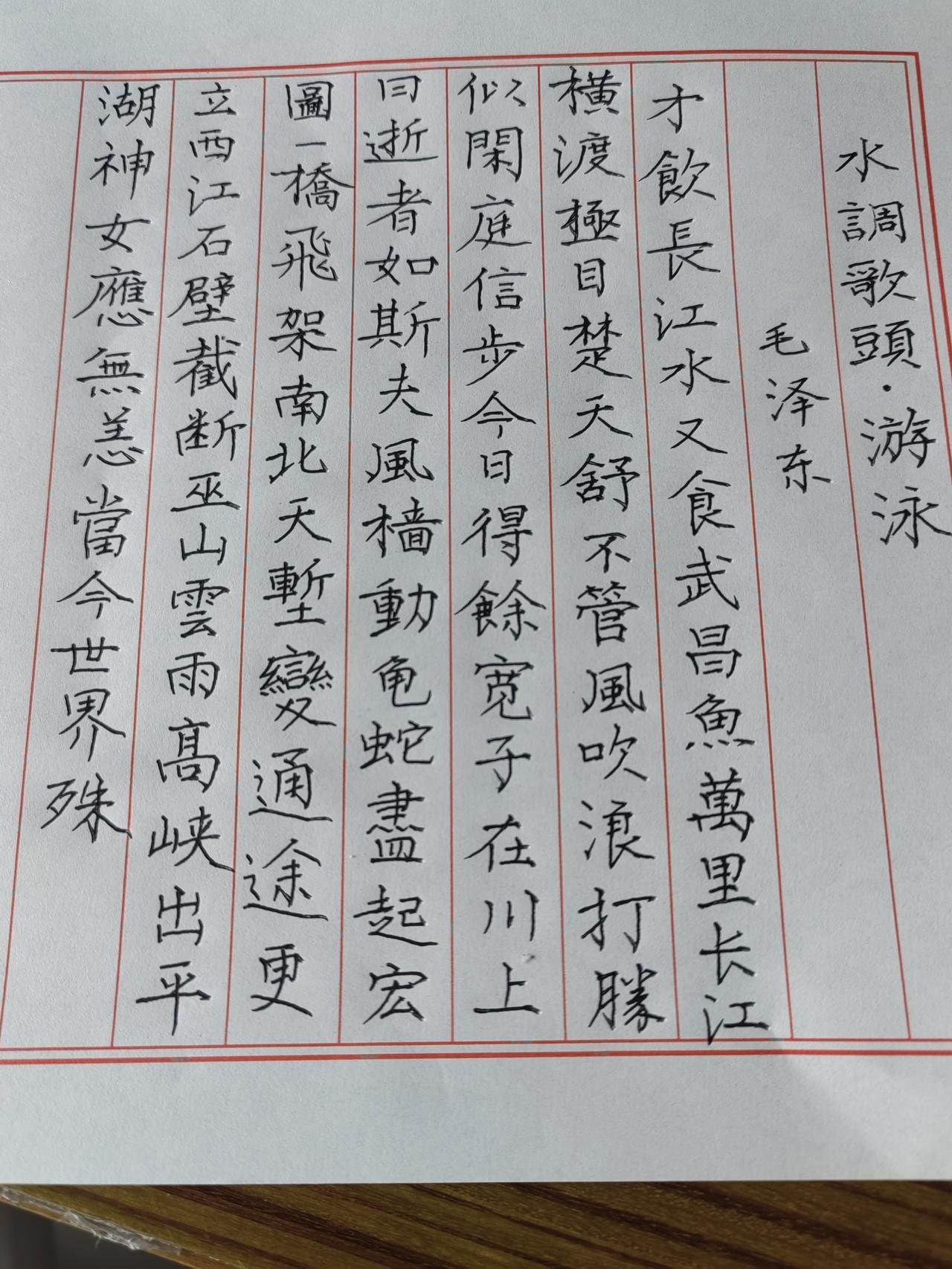 今天是2026年4月6日，农历二月十九日，天气阴。
    闲在家里，抄写了毛主