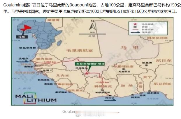 马里锂矿运输通道（文字资料来源于ai搜索）碳酸锂期货 核心运输路线：马里矿区→科