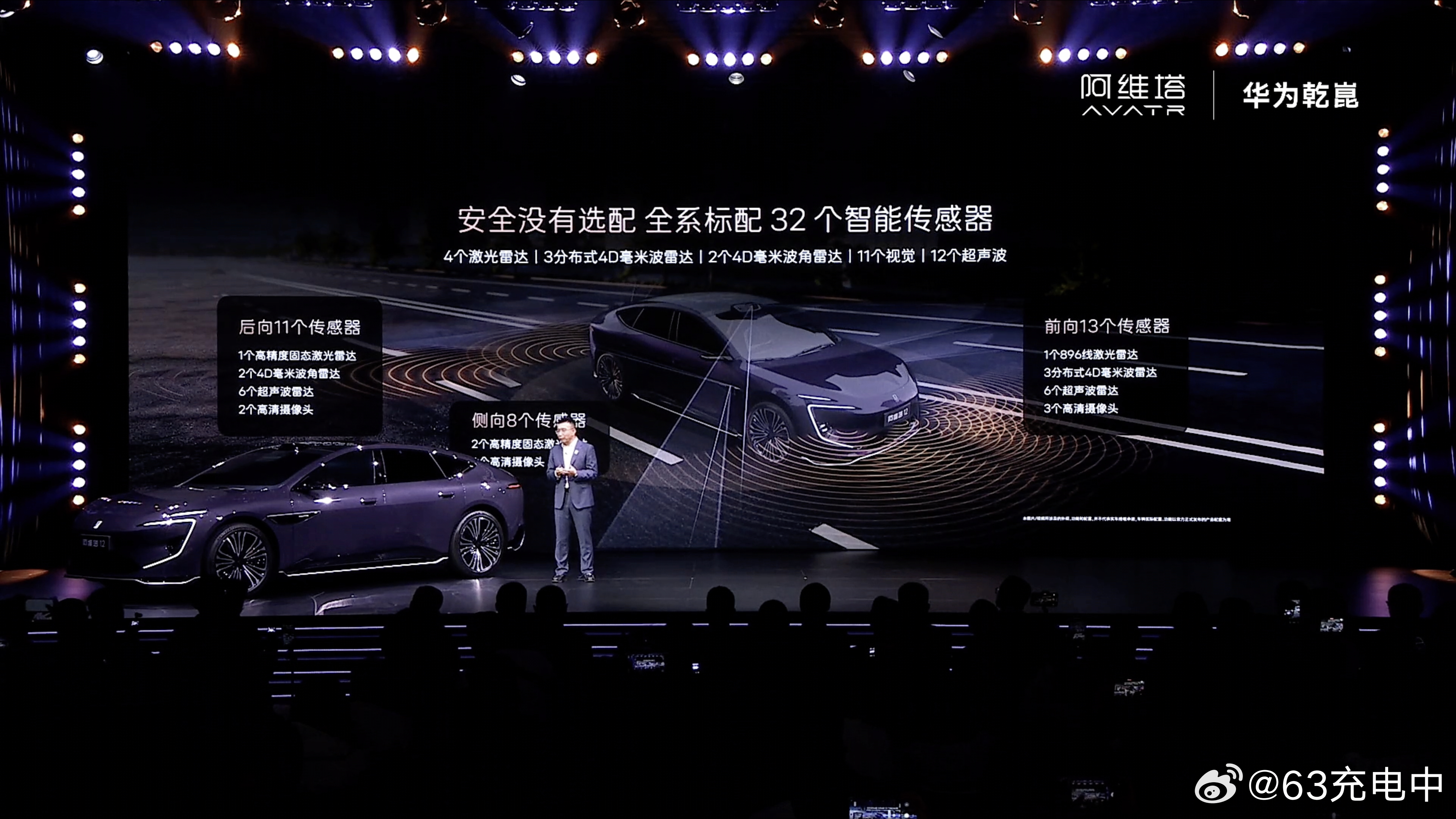阿维塔新 12 全系标配 4 激光华为 ADS 辅助驾驶。详细感知硬件如下：- 